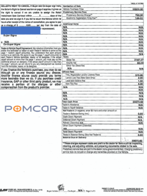 what fees are negotiable when buying a used car